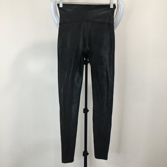 SPANX Sara Blakely Black Textured Pull On Shaping Slimming Leggings Pant - Picture 7 of 8